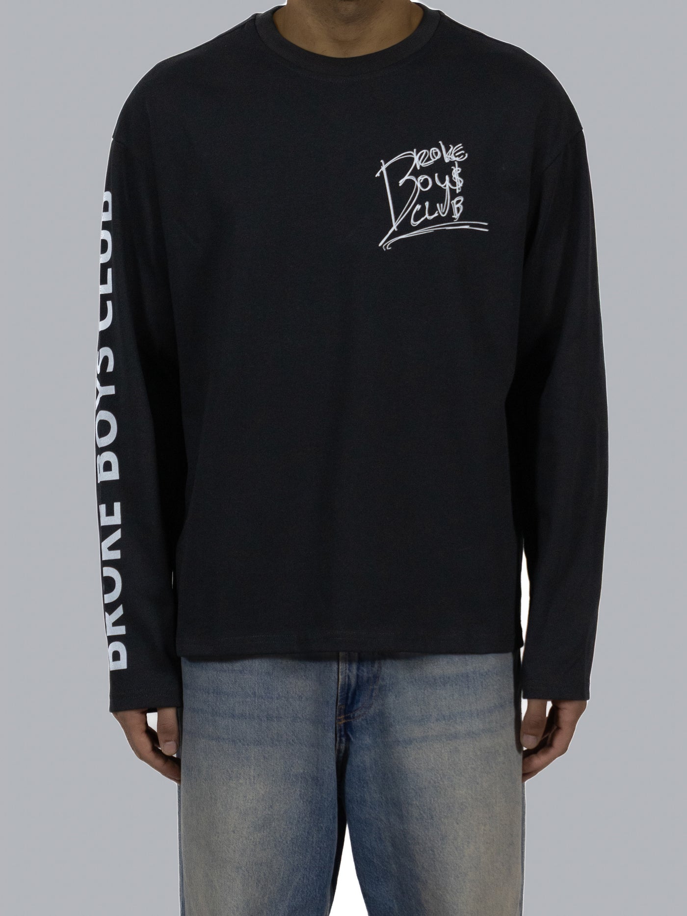 Broke Boys Club oversized longsleeve zwart