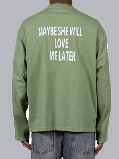 Broke Boys Club oversized longsleeve olijf groen