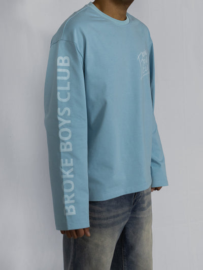 Broke Boys Club Oversized Longsleeve blauw