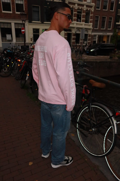 Broke Boys Club Oversized Longsleeve roze