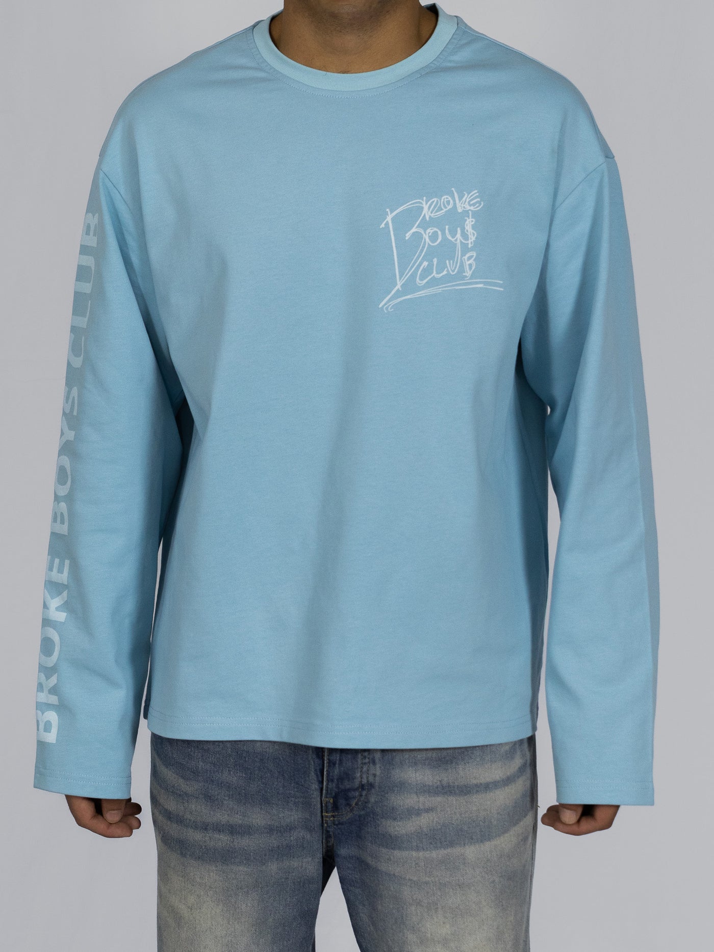 Broke Boys Club Oversized Longsleeve blauw