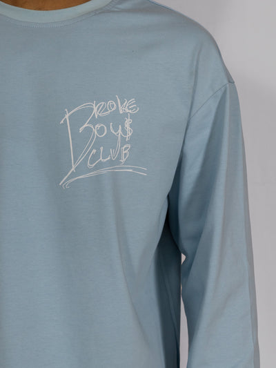Broke Boys Club Oversized Longsleeve blauw