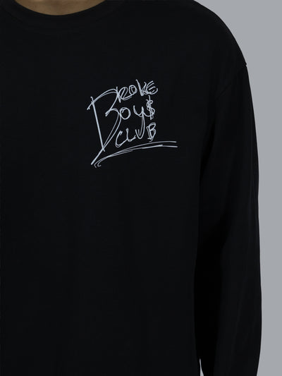 Broke Boys Club oversized longsleeve zwart
