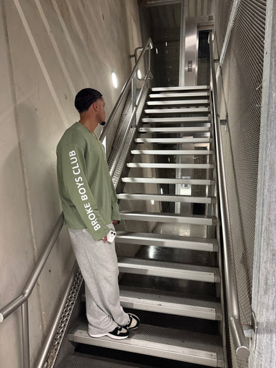 Broke Boys Club oversized longsleeve olijf groen