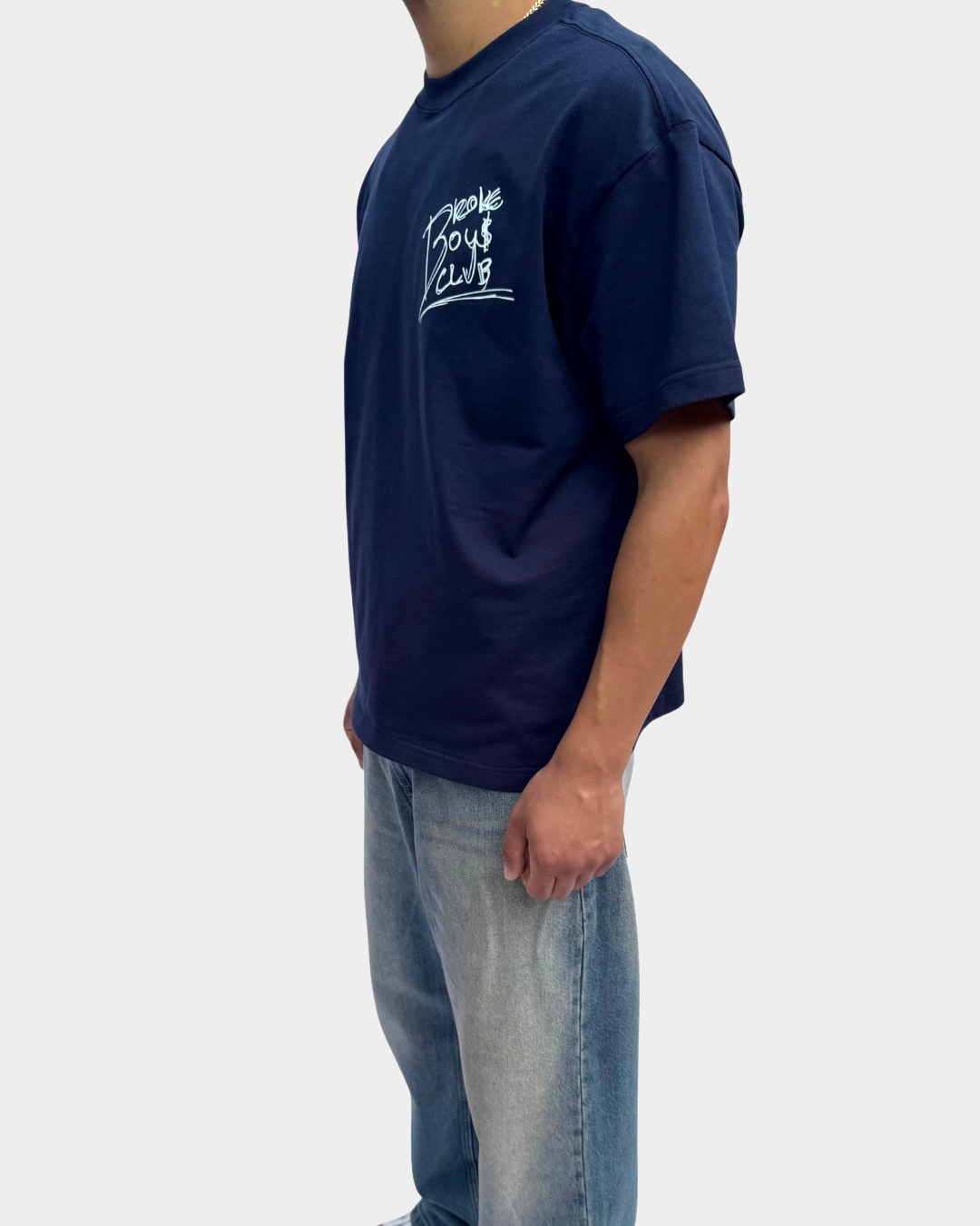 Broke Boys Club oversized T-shirt marine blauw