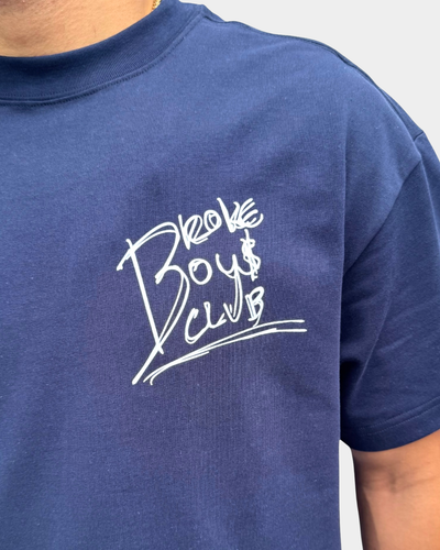 Broke Boys Club oversized T-shirt marine blauw