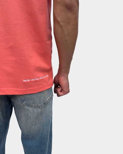 Broke Boys Club oversized T-shirt peach oranje
