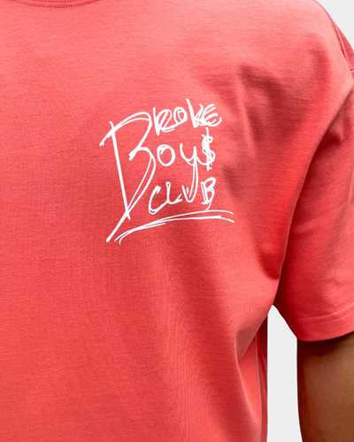 Broke Boys Club oversized T-shirt peach oranje