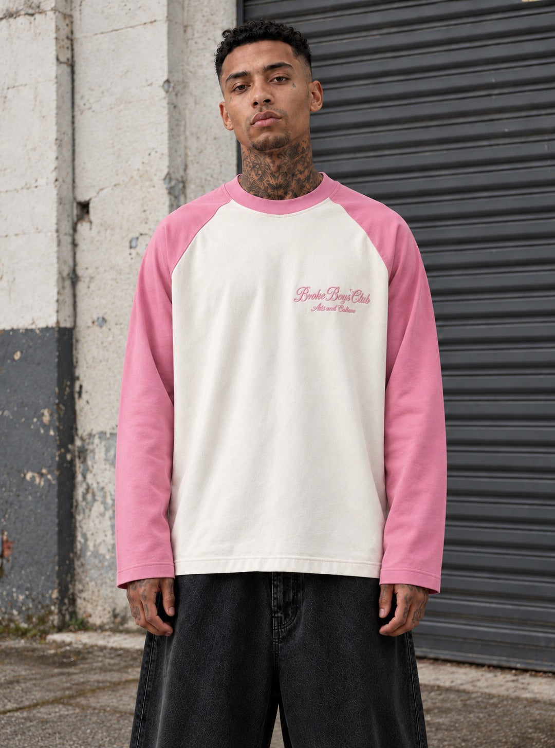 Broke Boys Club pink and off-white longsleeve